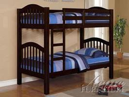 02554 Twin/ Twin Bunk Bed w/ 16 Slats - 