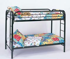 2256K Black Twin over Twin Bunk Bed - 