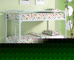 2256W White Twin over Twin Bunk Bed - 