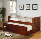 300105 Mission Daybed Cherry + Trundle - 