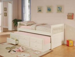 Mission Daybed White + Trundle - 