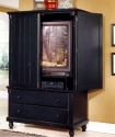875-7 Pottery Collection Armoire in Black - 