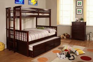 CM-BK458CTR-EXP University I Collection Twin Trundle with 3 Drawers - 