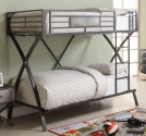 B813T-1 Spaced Out Collection Twin over Twin Metal Bunk Bed - 