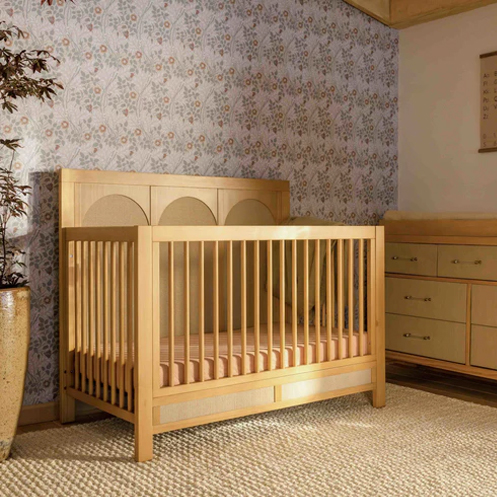Cribs and nursery furniture in Los Angeles showroom