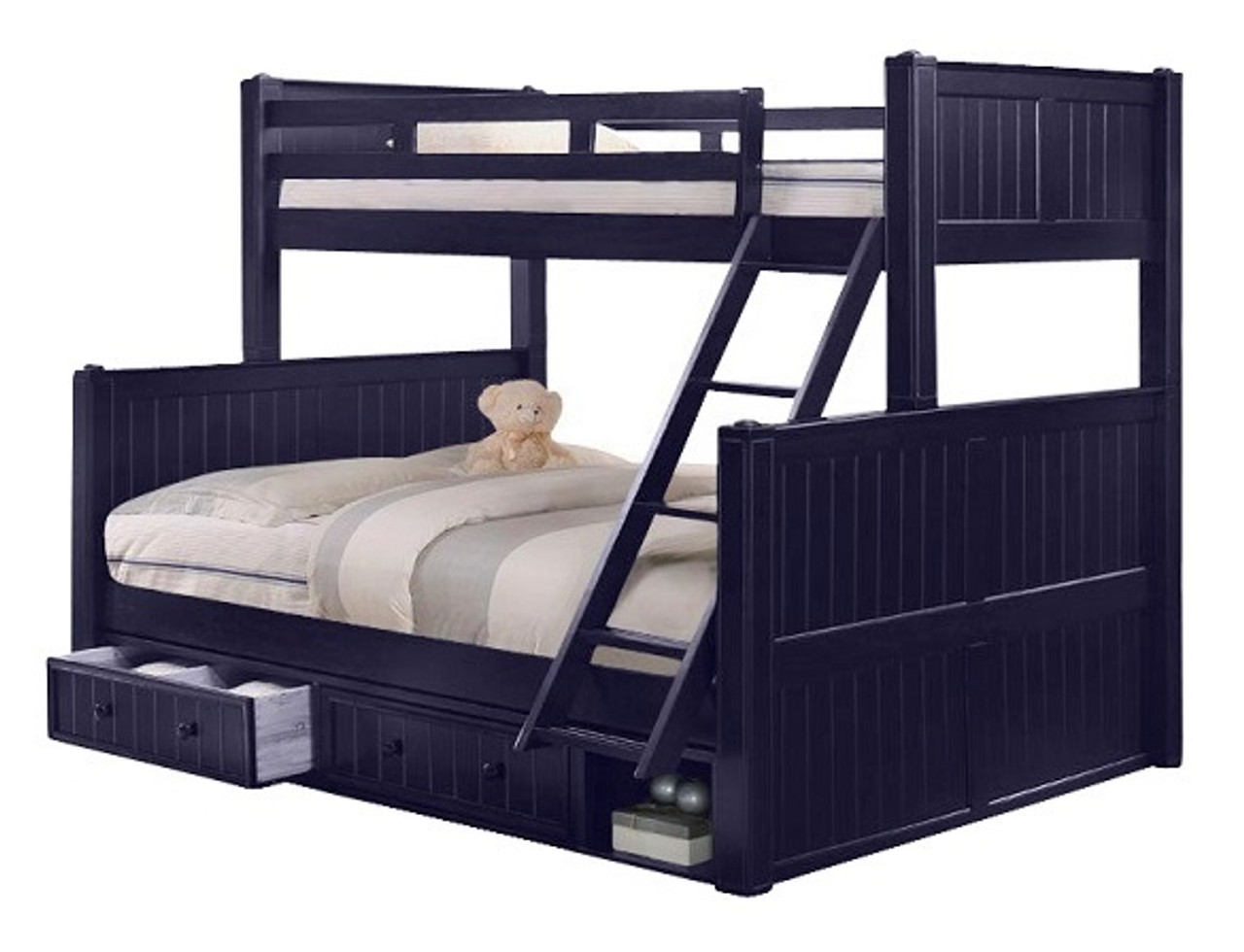 Bunk Bed twin over queen in Blue 