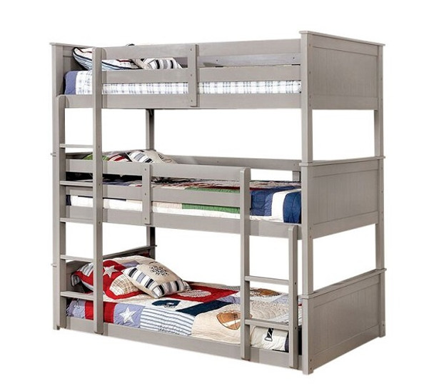 Gray Triple bunk bed 